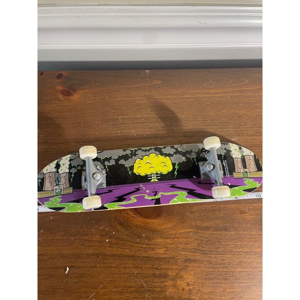 Handboard Nuclear Power Plant Mushroom Cloud Graphic 11in Skateboard